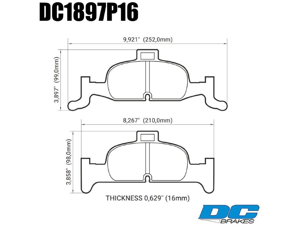 DC Brakes STR.S+ DC1897P15 Передние тормозные колодки для A4 B9 / A5 FY / Q5 FY